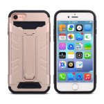 Wholesale iPhone SE (2020) / 8 / 7 Card Slot Hybrid Case with Stand (Rose Gold)